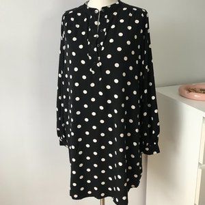 H&M Black/White Polka Dot Shirt Dress